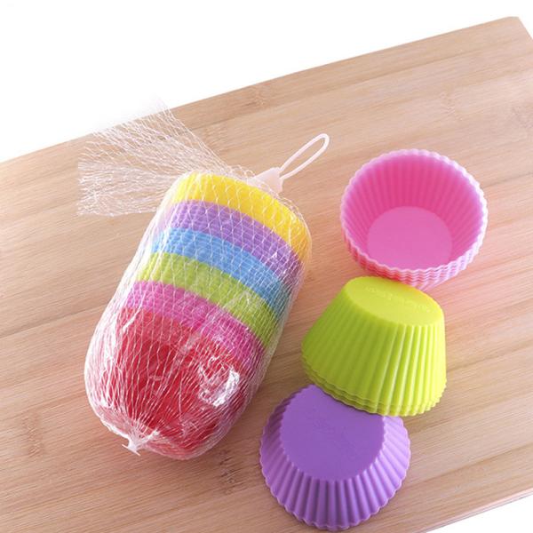 Reusable Standard Colorful Truffle Cups Non-stick Cupcake Baking Liners Muffin Molds Funny Silicone Baking Cups Cake Mold