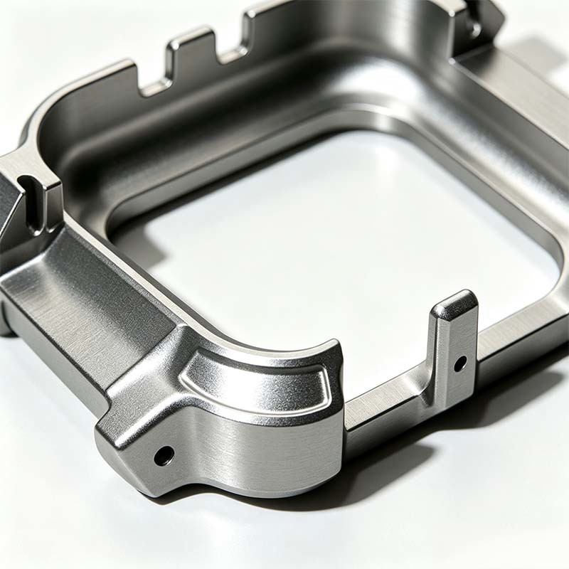Custom CNC Machined Grade 5 Titanium Alloy Smart Watch Bumper Case with Fine Wire Draw Brushed Finish