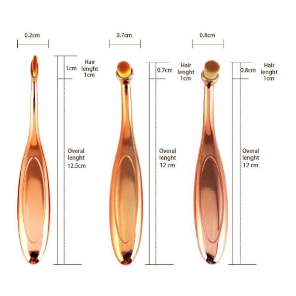 Toothbrush Shaped Full Makeup Brush Set Plastic Handle For Foundation Makeup