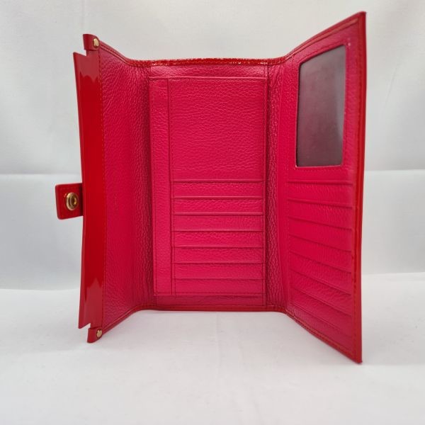 La tarjeta de la moda frunce la cartera delgada plegable de cuero real de la patente para las señoras WA07 de las muchachas