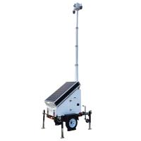 Gimnasio Móvil CCTV portátil Trailer con energía solar con cámaras PTZ Dome