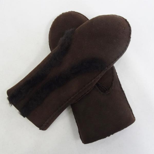 Hot sale winter classical sheepskin double face shearling mitten gloves