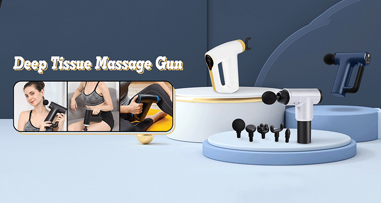 30 Gear Adjustment Wireless Remote Control Massage Gun with 6 Massage Heads for Full-Body Relaxation