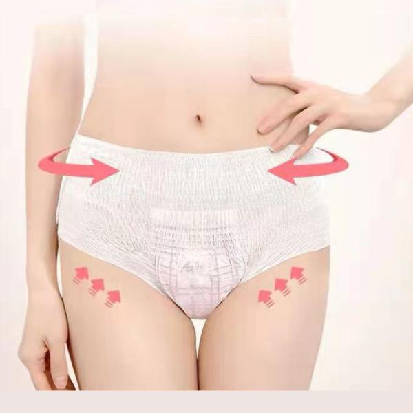 Pantalhão de fraldas para adultos em cor branca para produtos quentes Calças de fraldas para mulheres