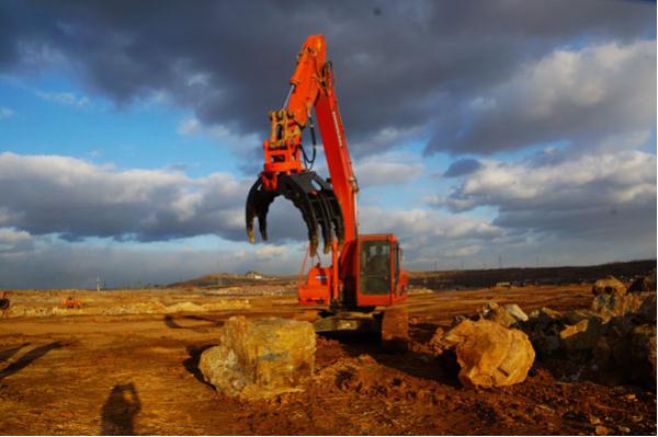 Stone Grab of max.unloading weight 3000kg used for carrier 12-16 mto