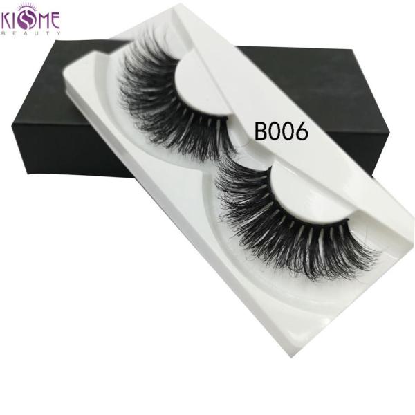 Thick Long Cross 3D Mink Eyelashes Real Mink Fur Looks Flutter And Soft Touch