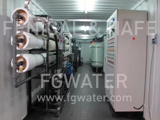 BWC200 Containerized BWRO System - 200 m³/day Capacity, 70% Recovery Rate, 1.56 kWh/m³ Energy Efficiency