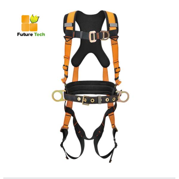 ANSI Certified Full Body Harness with 6 Point Adjustment and 25000 Pounds Breaking Strength