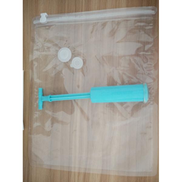 Design Printing / Size Plastic Vacuum Storage Bag With Manual Air Pump
