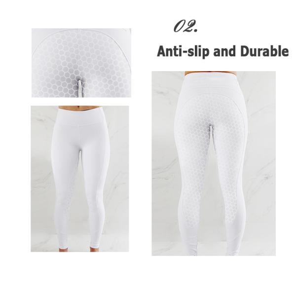 White Children'S horse riding Pants Side pocket equestrian breeches Moisture Wicking Fabric