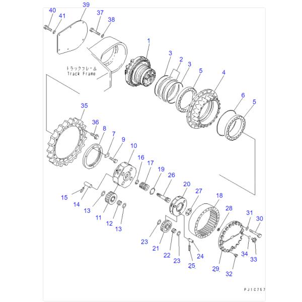 207-27-00372 207-27-00371 207-27-00411 208-27-00241 Final Drive Assy Fit PC350 PC300-7