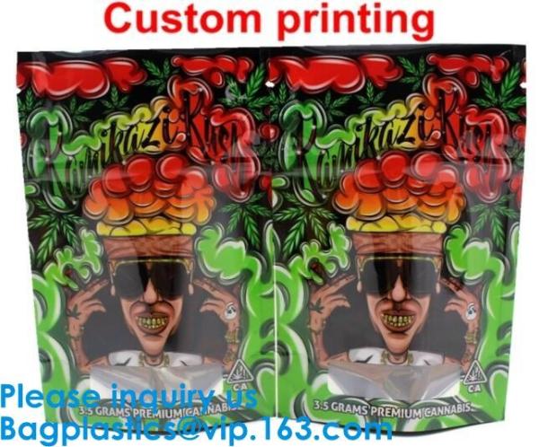 Zipper Stand Up Pouch Bags, Medicine STORAGE, Moisture Proof,  Smell Proof, Flower, Herb, Tobacco, Coffee