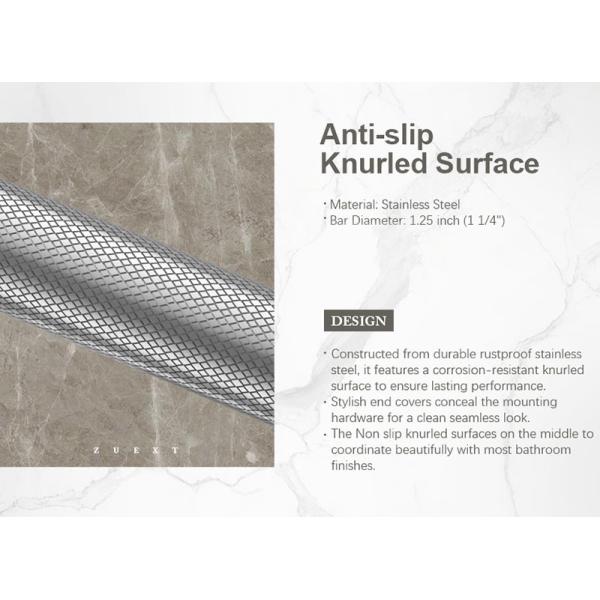 Anti Slip SUS304 Stainless Steel Grab Bar For Elderly Injury Senior Assist OEM