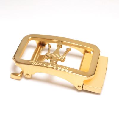 Custom Fashion Lucury Design Gold Color 3.5Cm Stainless Steel Automatic Belt Buckle