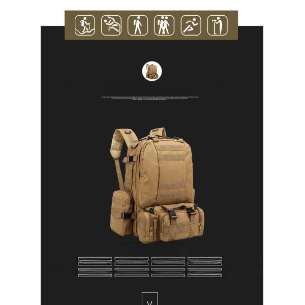 Polyester Lining Material Hiking Backpack for Outdoor Travel Camping Mountaineering Bag