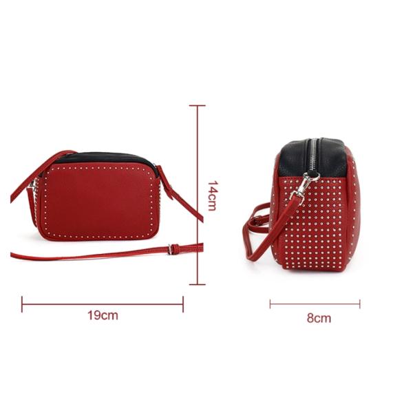 Classical Red Ladies Cross Body Bags , Medium Sized Cute Crossbody Purses For Daily