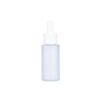 30ml Frosted Cosmetic Dropper Bottles White Glass Bottle Packaging For Hair Oil