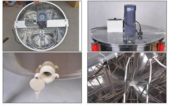 Acier inoxydable Honey Extractor With Vertical Motor électrique de 6 cadres