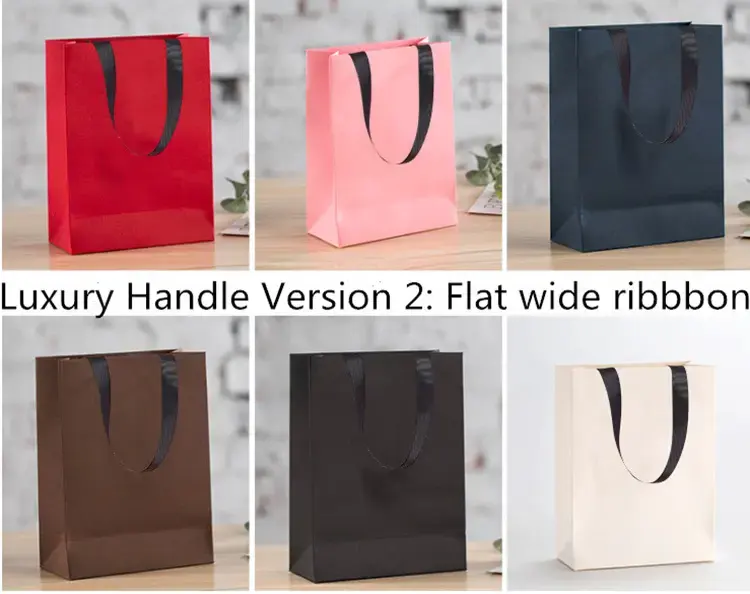 Customizable Pink Kraft Paper Bag Carton Packaging Luxury Style Custom Logo Handles Jewelry Perfumes Crafts Christmas Gifts