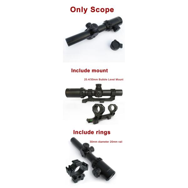 OEM Riflescope объема TONBUTE 1-8x24 SFP военный охотясь/ODM для стрельбы