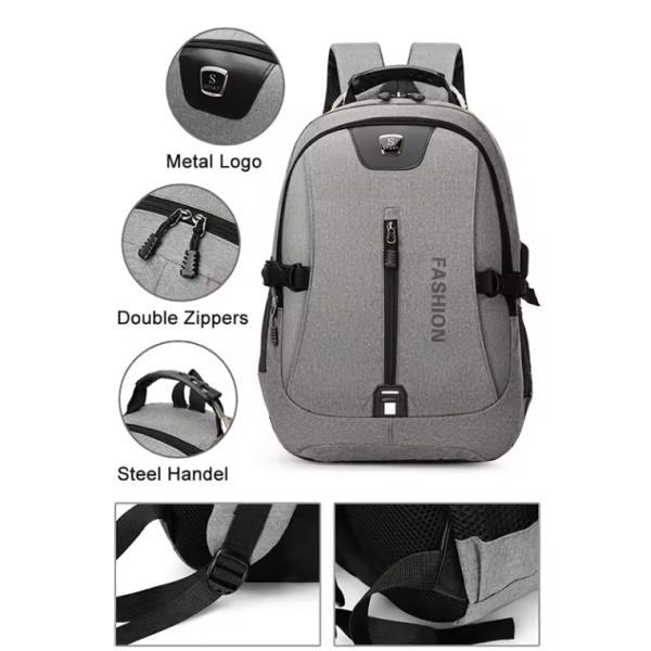 Main Material Oxford Custom Logo USB School Backpack for Casual Sports and Laptop