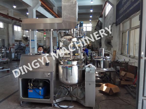 Pharmaceutical Cream Vacuum Emulsifying Machine High Shear Mixer Hydraulic Lifting