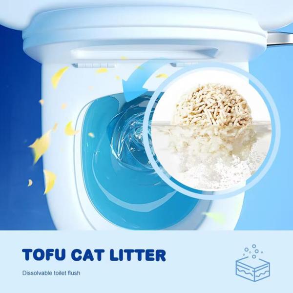 Pet Accessories Supply Dust-Free Natural Plant Tofu Cat Litter Biodegradable Eco-Friendly Clumping Sand