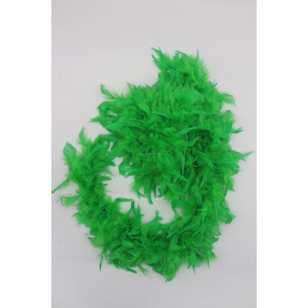 Marabou And Turkey Chandelle Feather Boa , Green Feather Scarf Festival Decoration