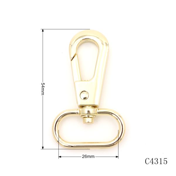 Bag Accessories Quality Metal Snap Hook 26mm Swivel Snap Hook Clip Keychain Hardware