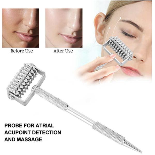 Face/Ears Acupuncture Points Detector with Face Massage Roller and Spring Needle
