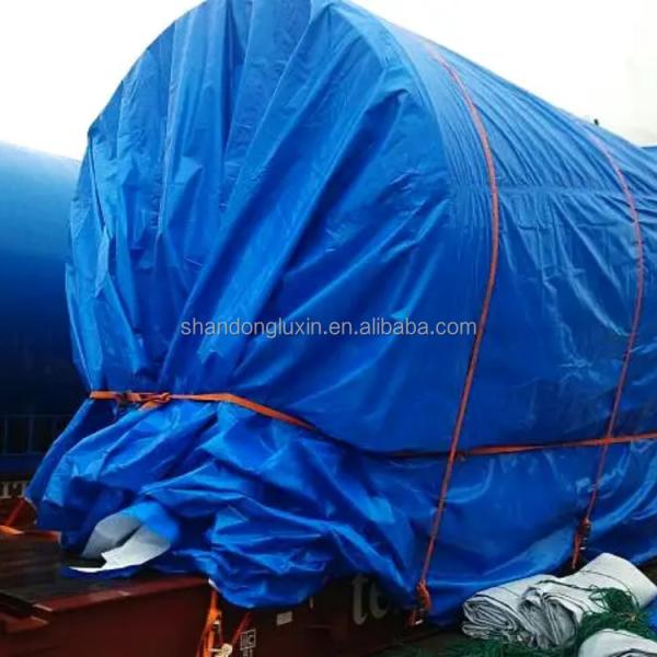 Tela de PE azul para tecelagem exterior em HDPE e cobertura de cobertura de cobertura de cobertura à prova de chuva em LDPE