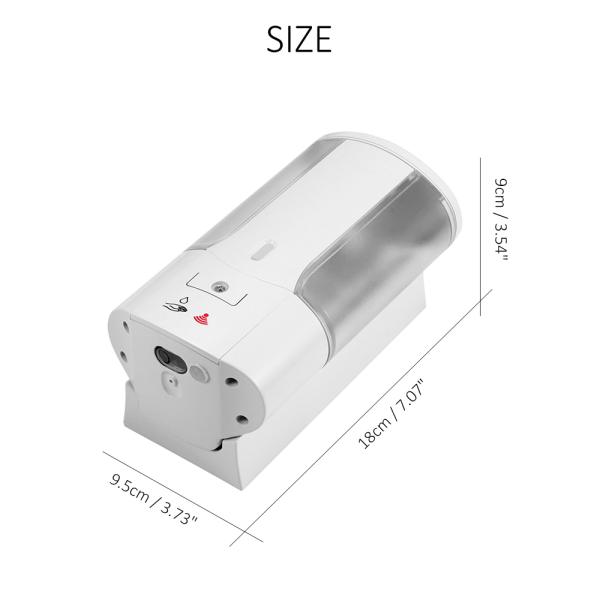 Стена установила индукцию 400мЛ автоматического распределителя дезинфицирующего средства руки ультракрасную
