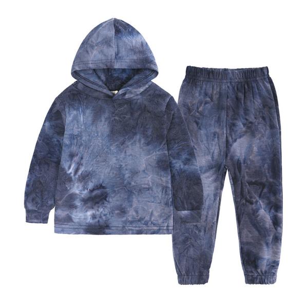 Jogging Spring Children'S Clothing Tie Dye Two Piece Jogger Set