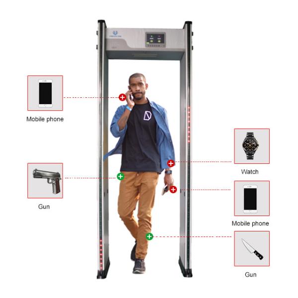 UNIQSCAN UB800 Walk Through Metal Detector 7 Inch Big LCD Screen For Hotel