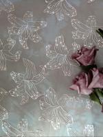 A cor cor-de-rosa imprimiu o tule floral bordado Mesh Table Runner da tela do laço