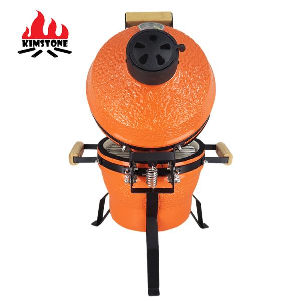 KIMSTONE Stalen Commercial  Charcoal Bbq  Kamado Smoker Ceramic Mini Outdoor Gourmet Bbq  Grilerl Korean Bbq with Stand