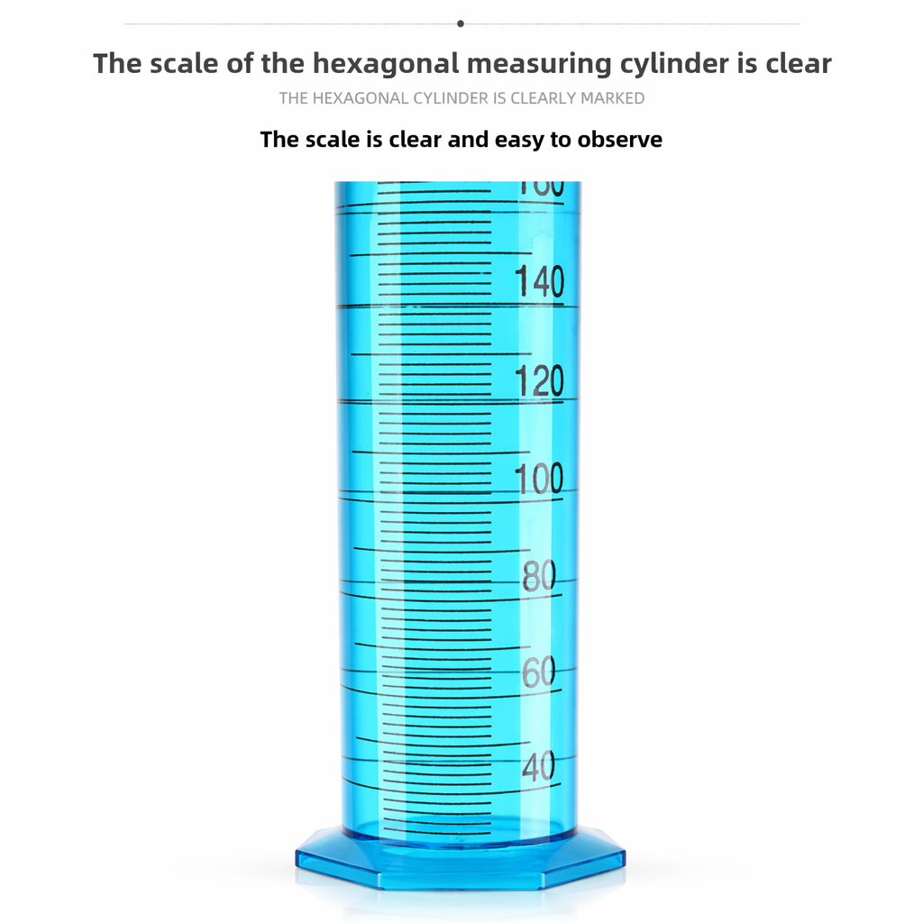 Factory  High-borosilicate Glass Measuring Bottle Clear 100mL 250mL 500mL Thickened Hexagonal-base Glass Cylinder