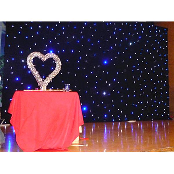 Blue and White twinkle cloth for performance background LED Star Curtain