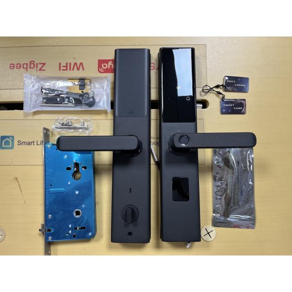 Код RFID IC-карта Смартфонный приложение Разблокировать биометрический отпечаток пальца Умный замок Туя Умный Wi-Fi Цифровой дверной замок