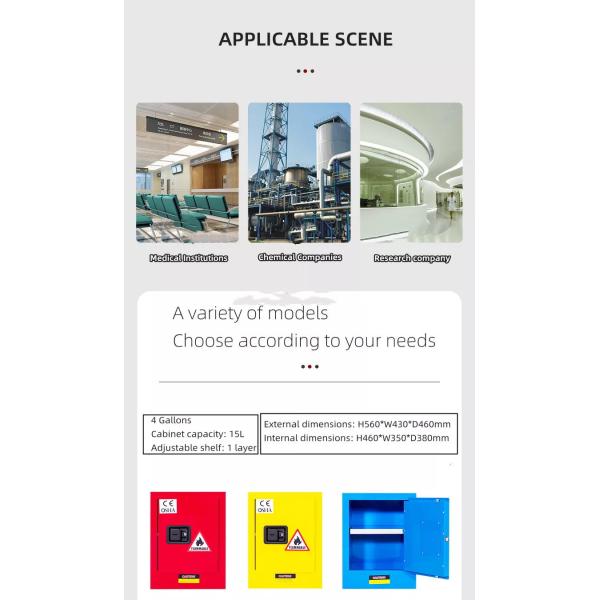 Шкаф баллона мебели лаборатории шкафа хранения безопасности 110 Gal
