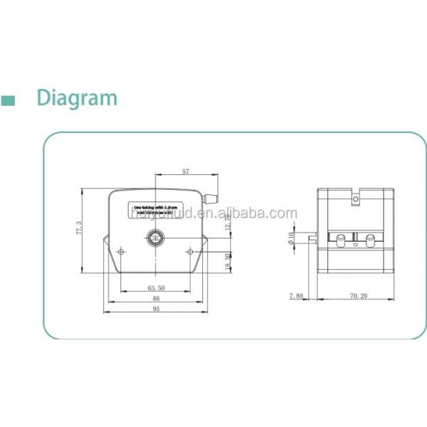 головка насоса с низкой пульсацией DMD15-1A максимальный диапазон потока 960 мл/мин