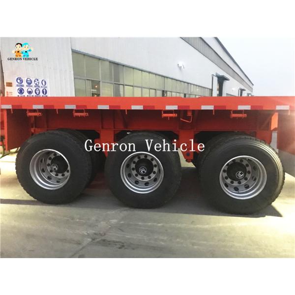 3 Axles Mechanical Suspension Flatbed Semi Trailer