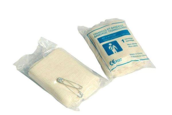 Triangular First Aid Wrap Absorbent Gauze , Medical Sling Dressing Bandage