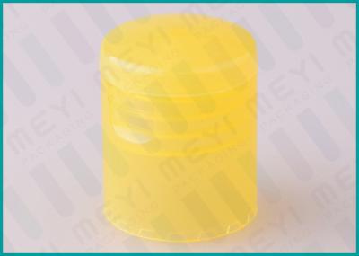 22/415 Yellow Flip Top Cap , Non Spill Shampoo Bottle Cap For Daily Use