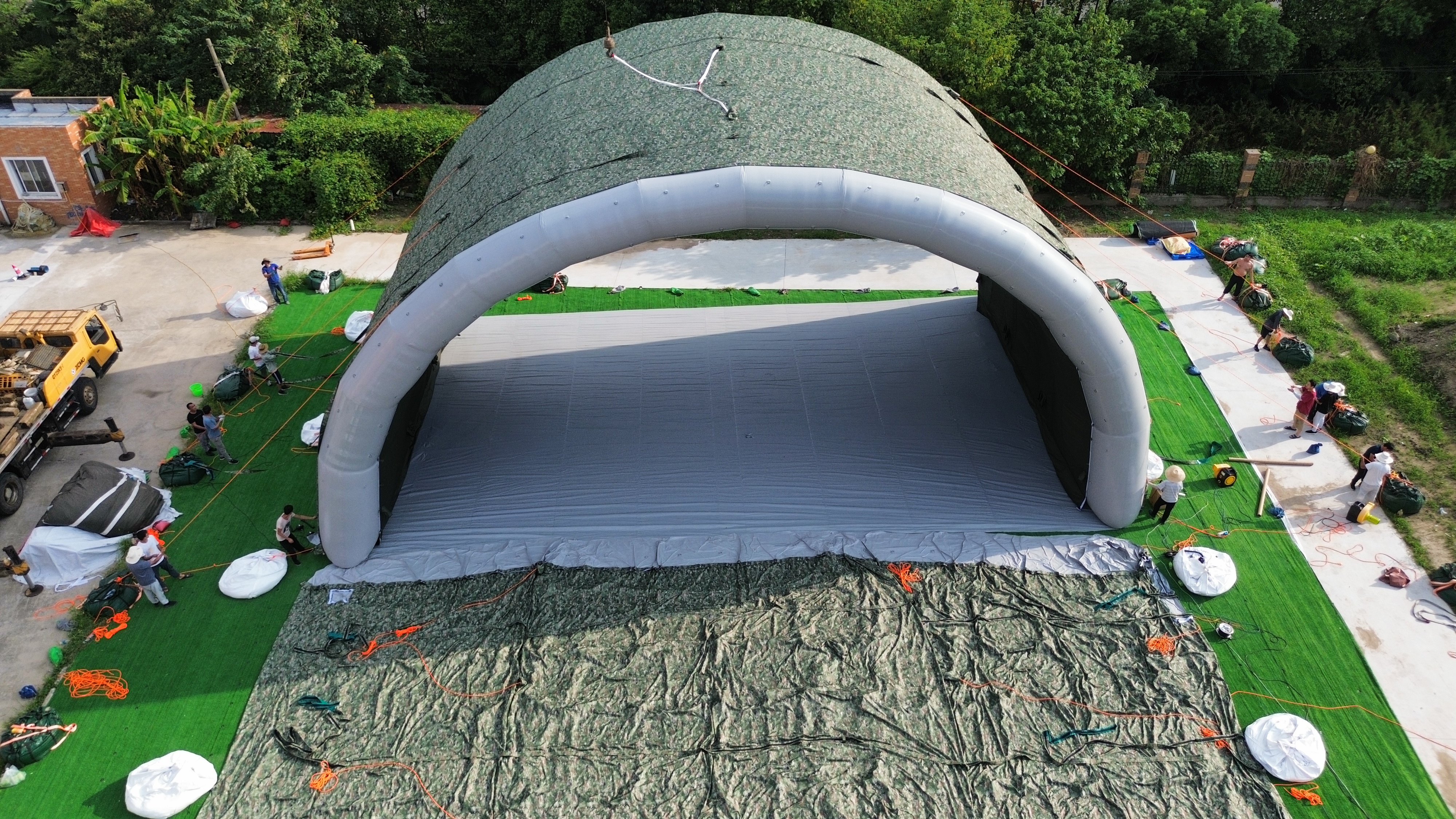 Inflatable Hangar Shelter Giant Tent Custom Large Span Aircraft Shelter Heavy Duty PVC Event Tents Warehouse Storage