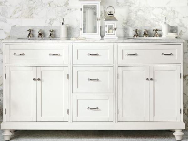 72′′ Bathroom Vanity Cabinets Floor Standing With Black Or White Gloss Finish