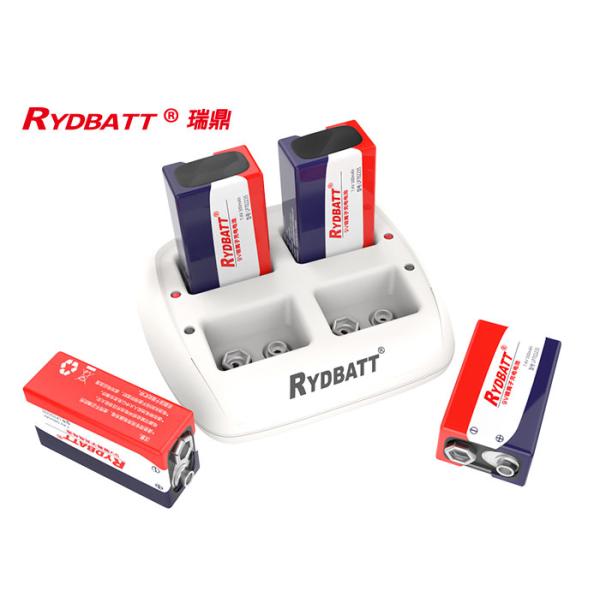 RYDBATT 4 Slot 6F22 Li Ion Battery Charger / Li Ion LED Smart 9v Lithium Ion Battery Charger