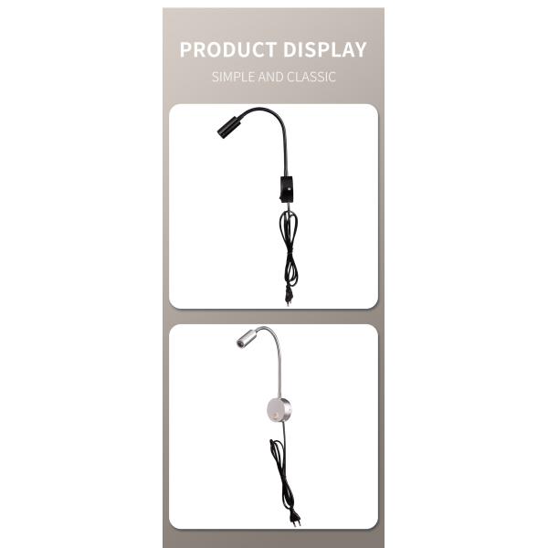 Led hose reading spotlight 220V Anglo American European wall spotlight led hose spotlight plug-in