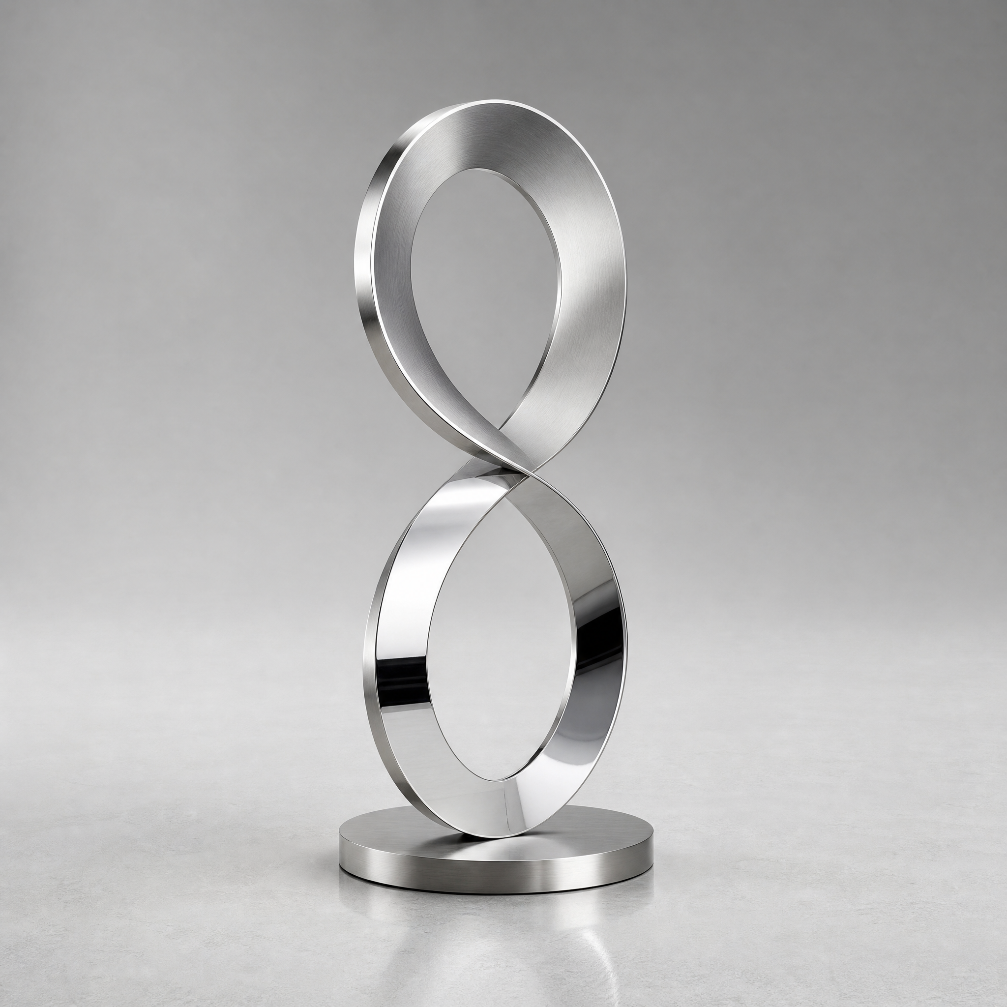 Custom Mirror Polished Stainless Steel Infinity Loop Sculpture for Decoration Luxury