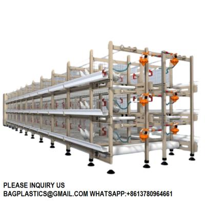 Long Service Life Hot Dip Galvanized Poultry Farming Meat Broiler Battery Rearing Cage